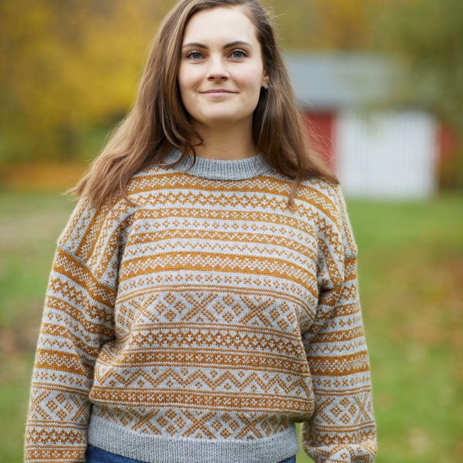 Hovedbilde 365-8 - Genser med småborder til dame oppskrift