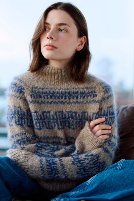 Fjæregenser i Tjukk Mohair