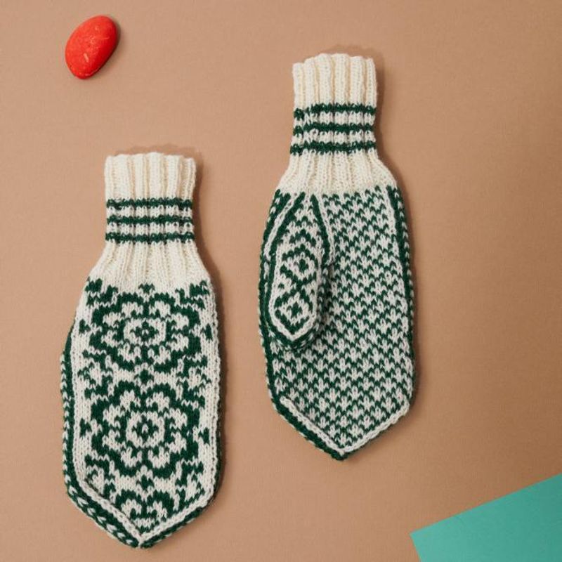 437-1 Vott med Appelsinarose til barn, dame og herre oppskrift