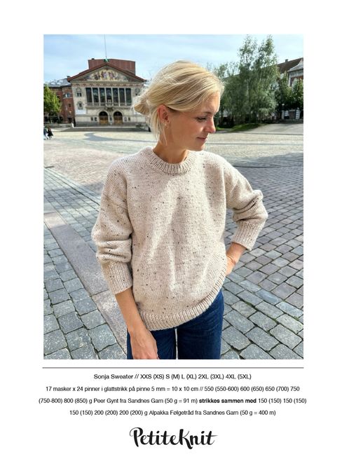 Hovedbilde PK-214 Sonja sweater oppskrift