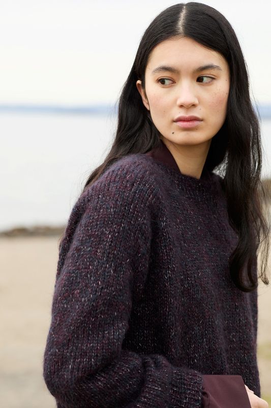 Gaya høstgenser (Aubergine)